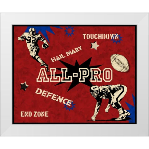 Defence White Modern Wood Framed Art Print by Pazan, Tony