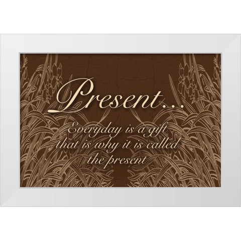 The Gift White Modern Wood Framed Art Print by Pazan, Tony
