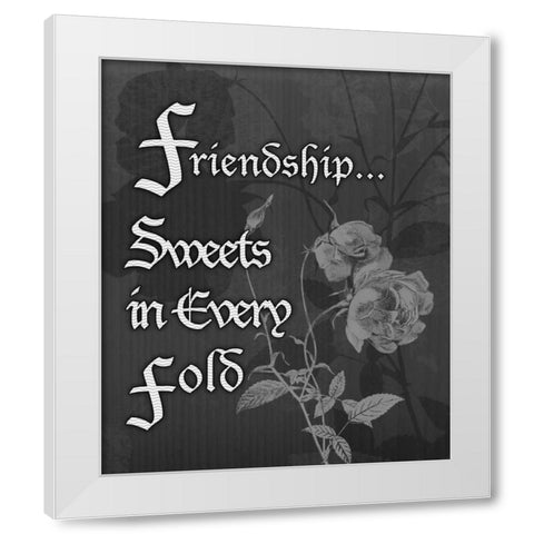 Friendship White Modern Wood Framed Art Print by Pazan, Tony