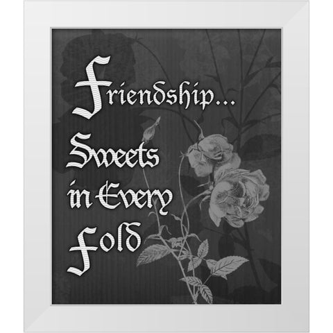 Friendship White Modern Wood Framed Art Print by Pazan, Tony