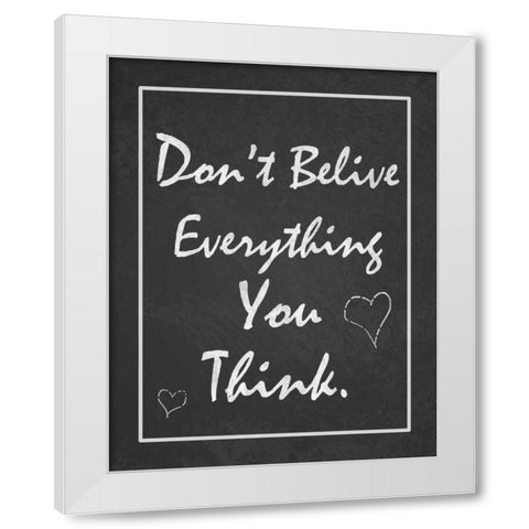 You Think White Modern Wood Framed Art Print by Pazan, Tony