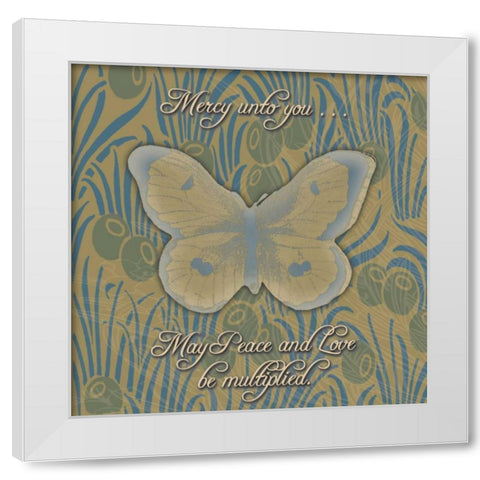 Butterfly 2 White Modern Wood Framed Art Print by Pazan, Tony