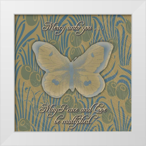Butterfly 2 White Modern Wood Framed Art Print by Pazan, Tony
