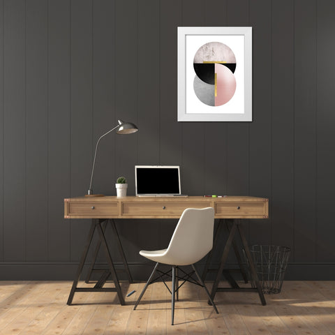 Deco Geo 1 White Modern Wood Framed Art Print by Urban Epiphany