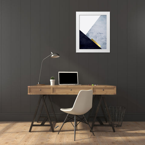 Mountain Grey 3 White Modern Wood Framed Art Print by Urban Epiphany