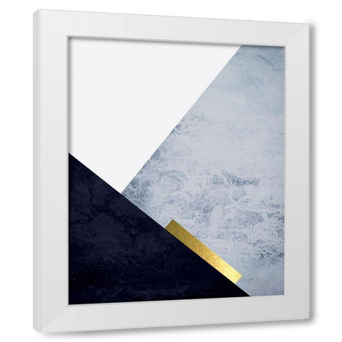 Mountain Grey 3 White Modern Wood Framed Art Print by Urban Epiphany