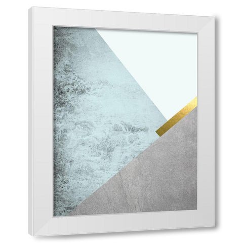 Turquoise Mountains 1 White Modern Wood Framed Art Print by Urban Epiphany