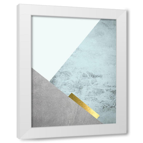 Turquoise Mountains 3 White Modern Wood Framed Art Print by Urban Epiphany