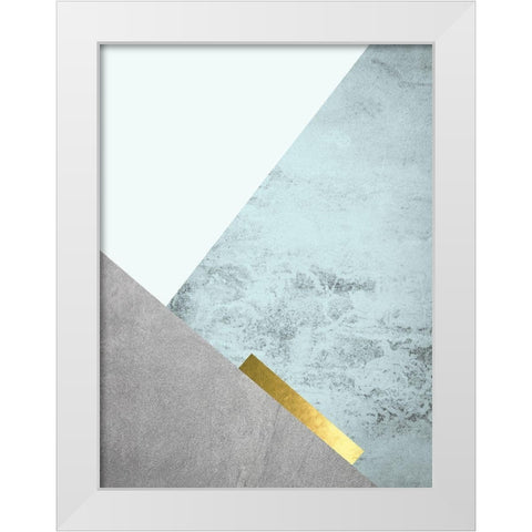 Turquoise Mountains 3 White Modern Wood Framed Art Print by Urban Epiphany