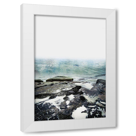 Coastline 1 White Modern Wood Framed Art Print by Urban Epiphany