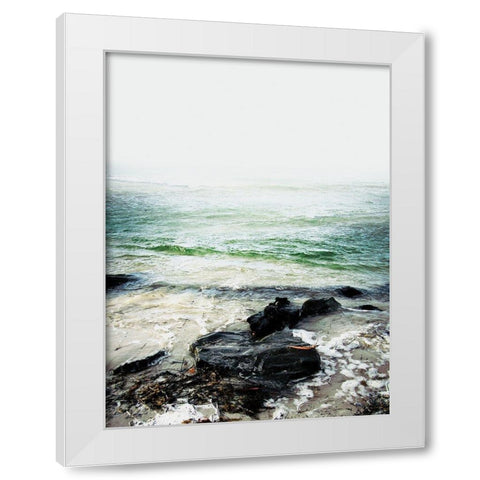 Coastline 2 White Modern Wood Framed Art Print by Urban Epiphany