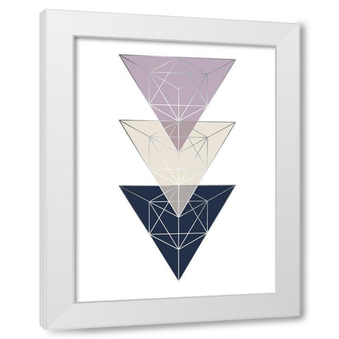 Geo Triangle SoftLuxe White Modern Wood Framed Art Print by Urban Epiphany