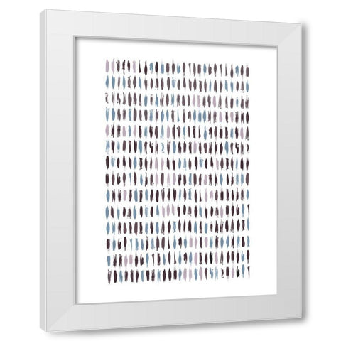 Brushstrokes SoftLuxe White Modern Wood Framed Art Print by Urban Epiphany