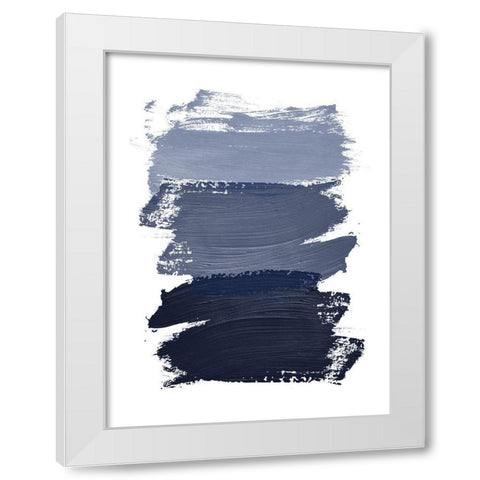 BluePaint White Modern Wood Framed Art Print by Urban Epiphany