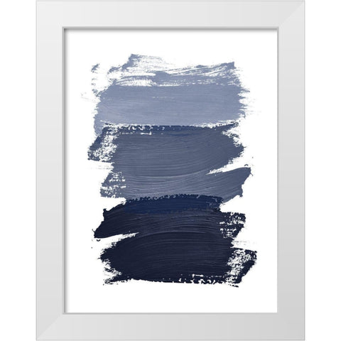 BluePaint White Modern Wood Framed Art Print by Urban Epiphany
