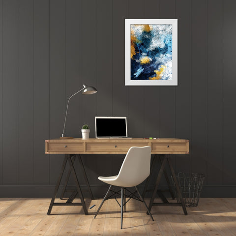 Abstract Conversation White Modern Wood Framed Art Print by Urban Epiphany