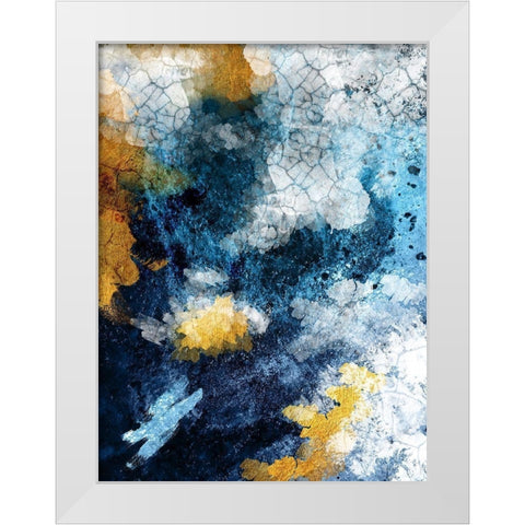 Abstract Conversation White Modern Wood Framed Art Print by Urban Epiphany