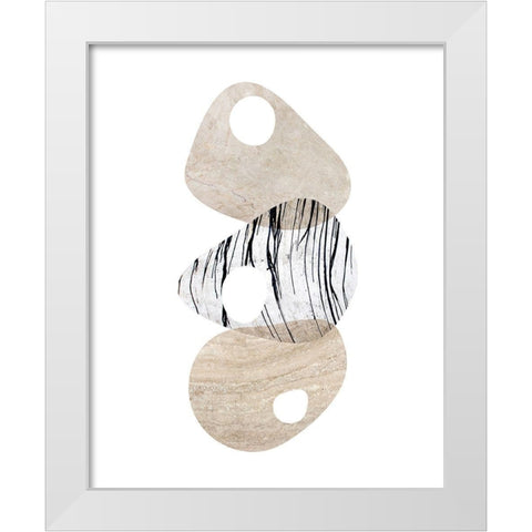 Scandinavian Balance Neutral 3 White Modern Wood Framed Art Print by Urban Epiphany