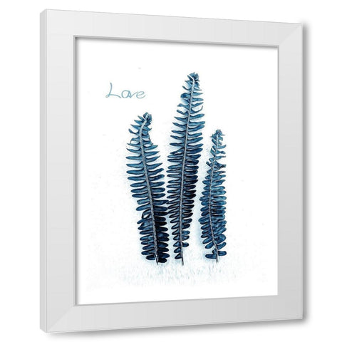 Fern Fronds Baltic Sea White Modern Wood Framed Art Print by Urban Epiphany