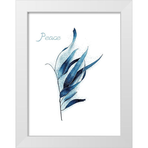 Gum Leaves Baltic Sea White Modern Wood Framed Art Print by Urban Epiphany