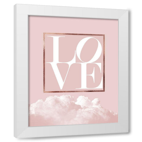 Love Joy Geo 1 White Modern Wood Framed Art Print by Urban Epiphany