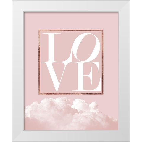 Love Joy Geo 1 White Modern Wood Framed Art Print by Urban Epiphany