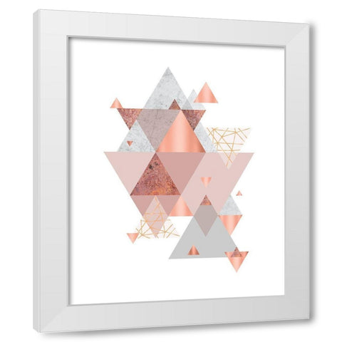 Love Joy Geo 2 White Modern Wood Framed Art Print by Urban Epiphany