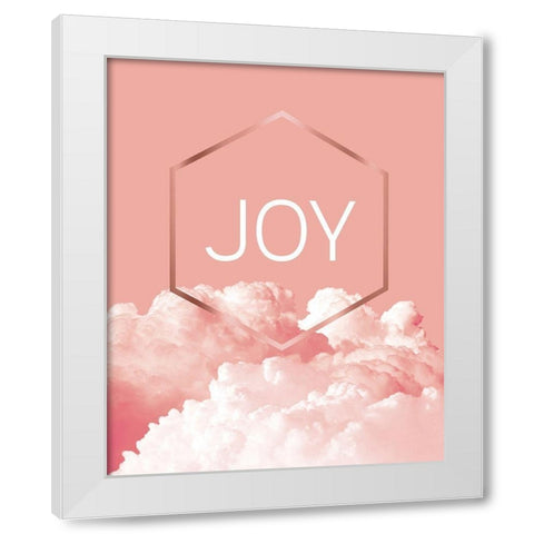 Love Joy Geo 3 White Modern Wood Framed Art Print by Urban Epiphany