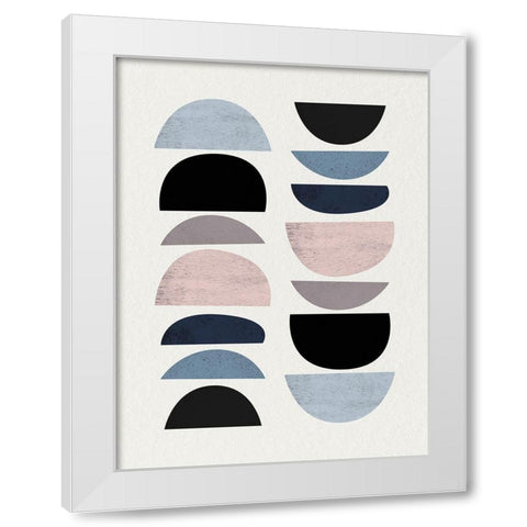 Mid Century Soft Luxe 7 White Modern Wood Framed Art Print by Urban Epiphany