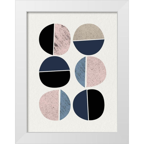 Mid Century Soft Luxe 10 White Modern Wood Framed Art Print by Urban Epiphany
