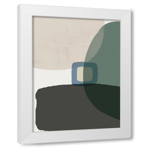 Mid Century Abstract 1 White Modern Wood Framed Art Print by Urban Epiphany