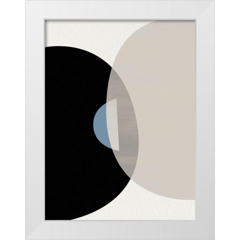 Mid Century Abstract 2 White Modern Wood Framed Art Print by Urban Epiphany