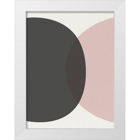 Minimalist Circles 1 White Modern Wood Framed Art Print by Urban Epiphany