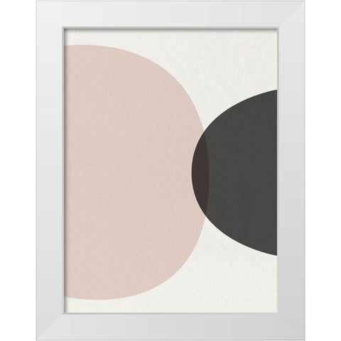 Minimalist Circles 2 White Modern Wood Framed Art Print by Urban Epiphany