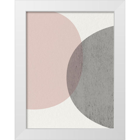 Minimalist Circles 3 White Modern Wood Framed Art Print by Urban Epiphany