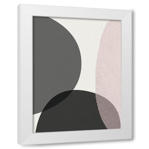 Minimalist Circles 4 White Modern Wood Framed Art Print by Urban Epiphany