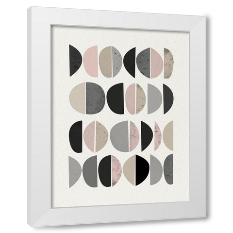 Minimalist Circles 8 White Modern Wood Framed Art Print by Urban Epiphany