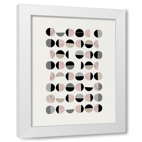 Minimalist Circles 9 White Modern Wood Framed Art Print by Urban Epiphany