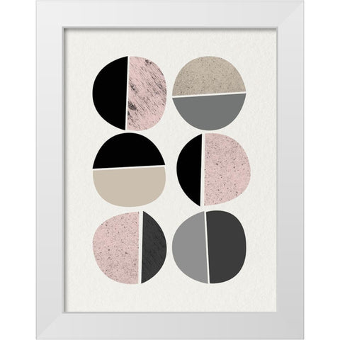 Minimalist Circles 10 White Modern Wood Framed Art Print by Urban Epiphany