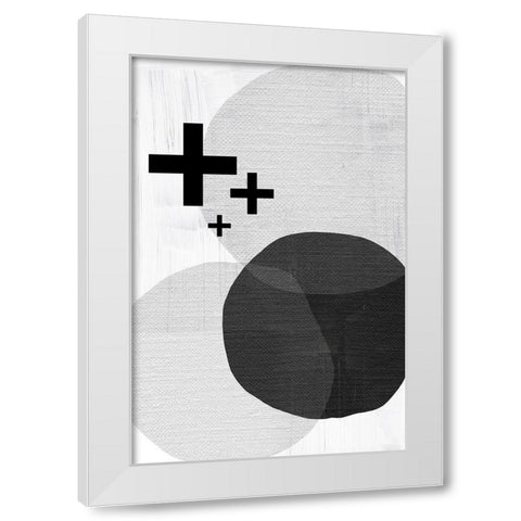 Black White Scandi Modern White Modern Wood Framed Art Print by Urban Epiphany