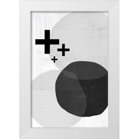 Black White Scandi Modern White Modern Wood Framed Art Print by Urban Epiphany