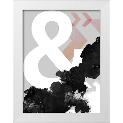 Ampersand Abstract Print White Modern Wood Framed Art Print by Urban Epiphany