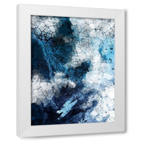 Abstract Navy White 2 White Modern Wood Framed Art Print by Urban Epiphany
