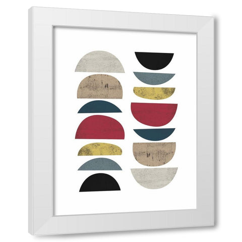Mid Century Safari A White Modern Wood Framed Art Print by Urban Epiphany
