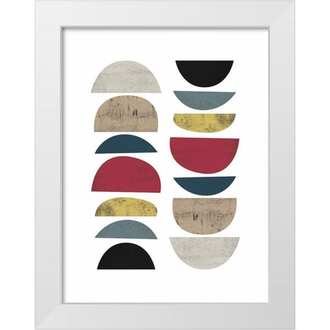 Mid Century Safari A White Modern Wood Framed Art Print by Urban Epiphany