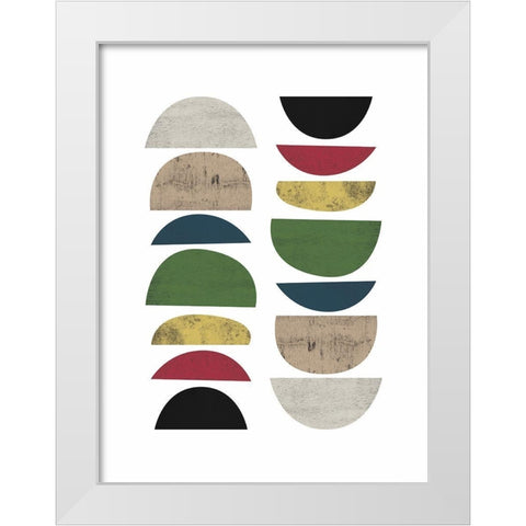 Mid Century Safari B White Modern Wood Framed Art Print by Urban Epiphany