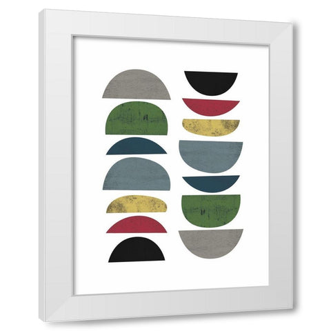 Mid Century Safari C White Modern Wood Framed Art Print by Urban Epiphany
