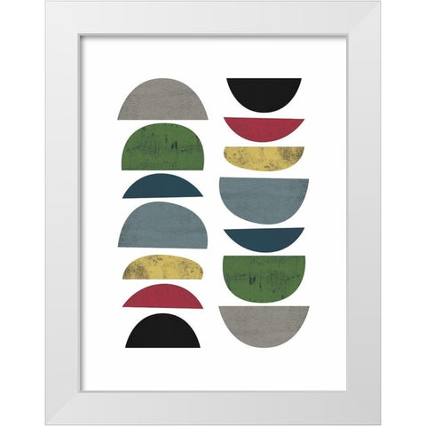 Mid Century Safari C White Modern Wood Framed Art Print by Urban Epiphany