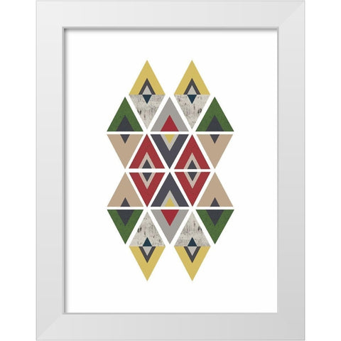Mid Century Safari F White Modern Wood Framed Art Print by Urban Epiphany