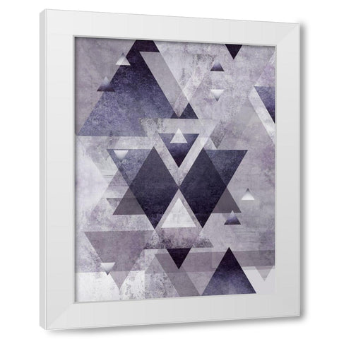 Purple Geometric White Modern Wood Framed Art Print by Urban Epiphany